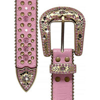 Pink With Studs And Pink Studs Encrusted Rhinestones Belts