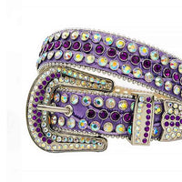 Purple Strap With Multi & Purple Adorned Rhinestone Belt