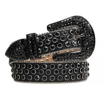 Genuine Black Rhinestone Belt