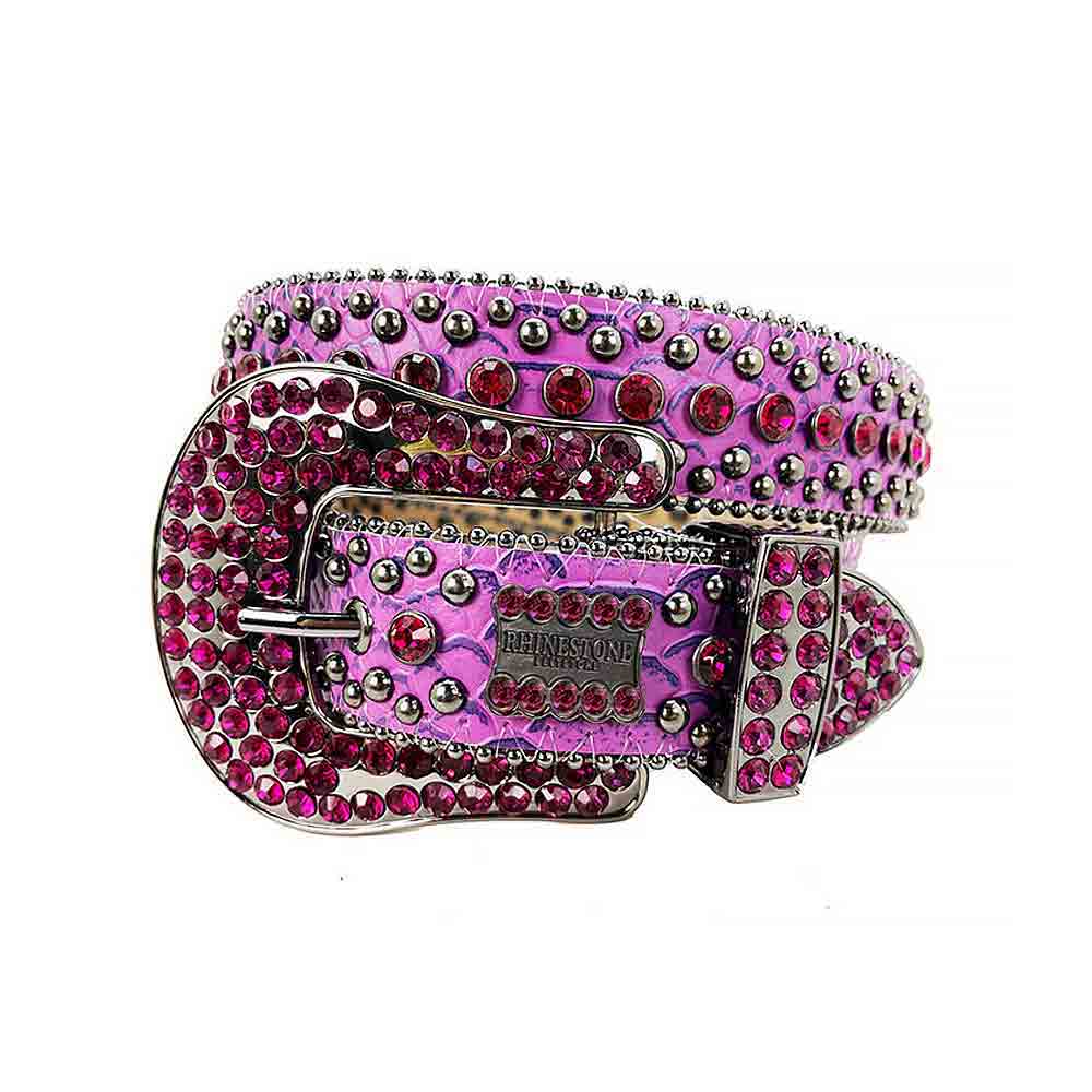 Pink Strap With Pink Sparkle Gems BB Belt