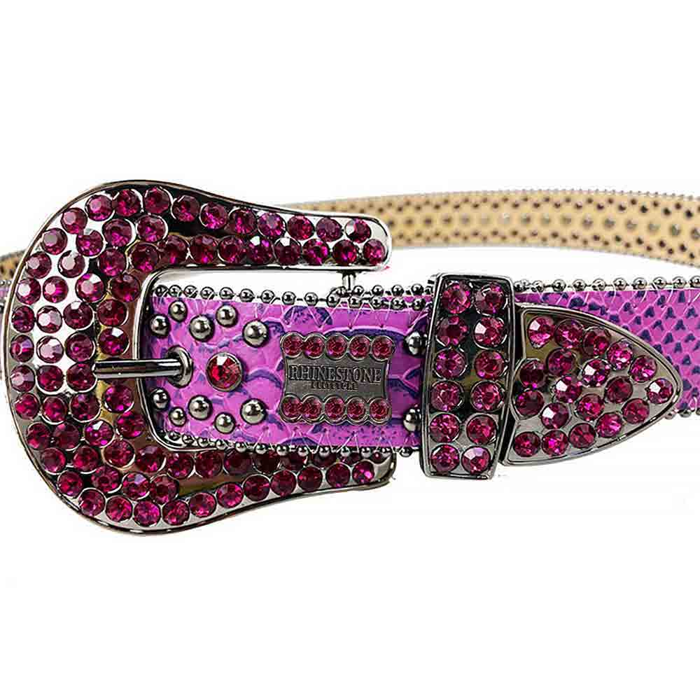 Pink Strap With Pink Sparkle Gems BB Belt