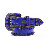 Blue Strap With Blue Rhinestone BB Waist Belt