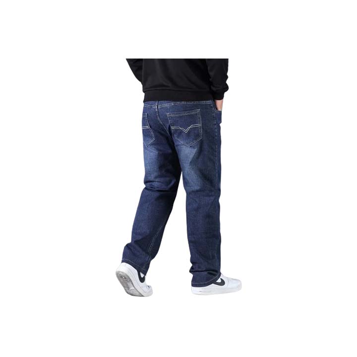 Men's Black High Waist Baggy Jeans