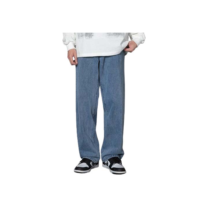 Men's Light Blue Straight Fit Denim Pants
