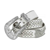 White With Studs And White Gems Encrusted Rhinestones Belts