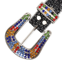 Rhinestone Belts USA Factory Direct Western Accessory Rhinestone Jewelry Belts Leather Alloy Buckle Customizable PU Belts