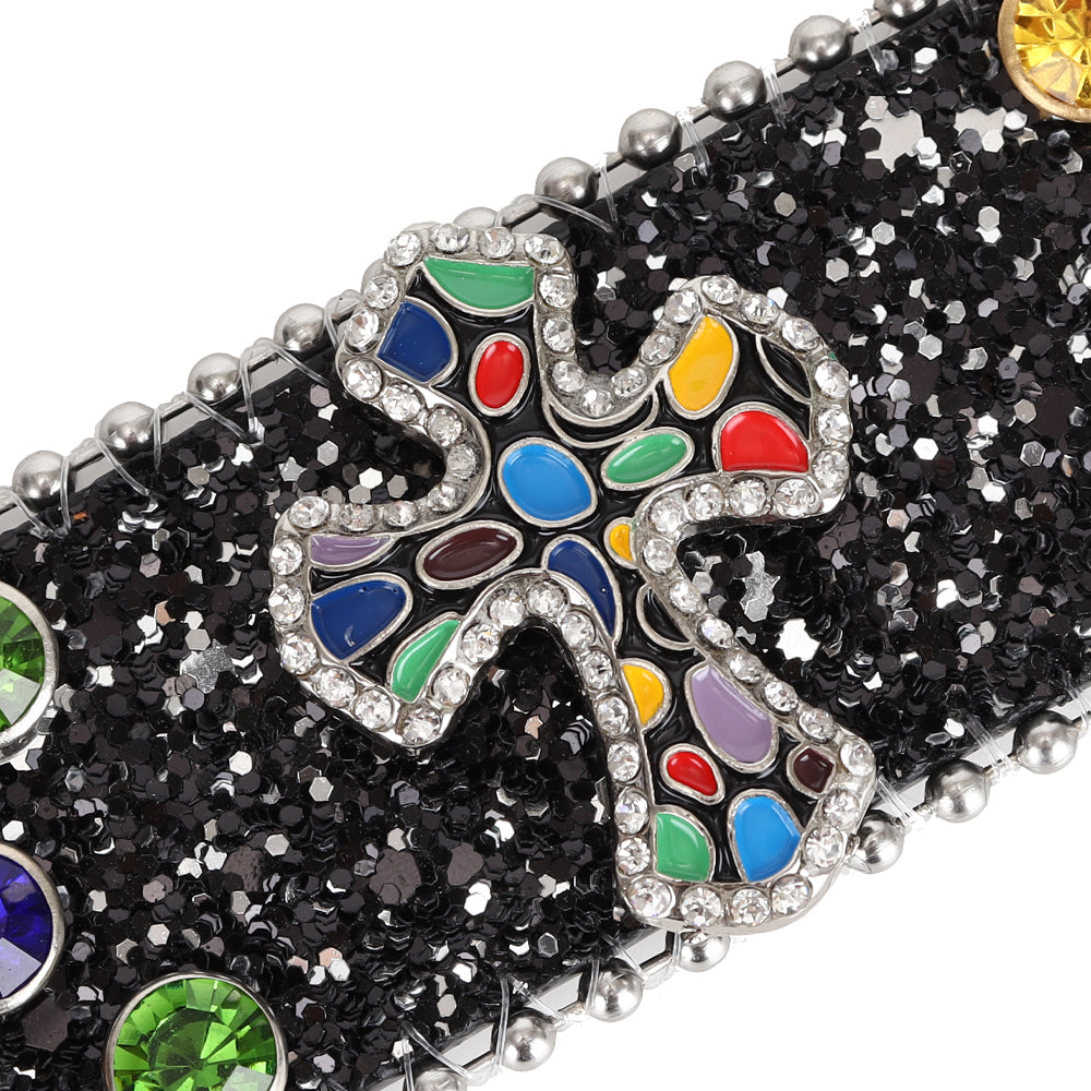Rhinestone Belts USA Factory Direct Western Accessory Rhinestone Jewelry Belts Leather Alloy Buckle Customizable PU Belts