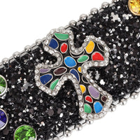 Rhinestone Belts USA Factory Direct Western Accessory Rhinestone Jewelry Belts Leather Alloy Buckle Customizable PU Belts