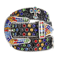 Rhinestone Belts USA Factory Direct Western Accessory Rhinestone Jewelry Belts Leather Alloy Buckle Customizable PU Belts