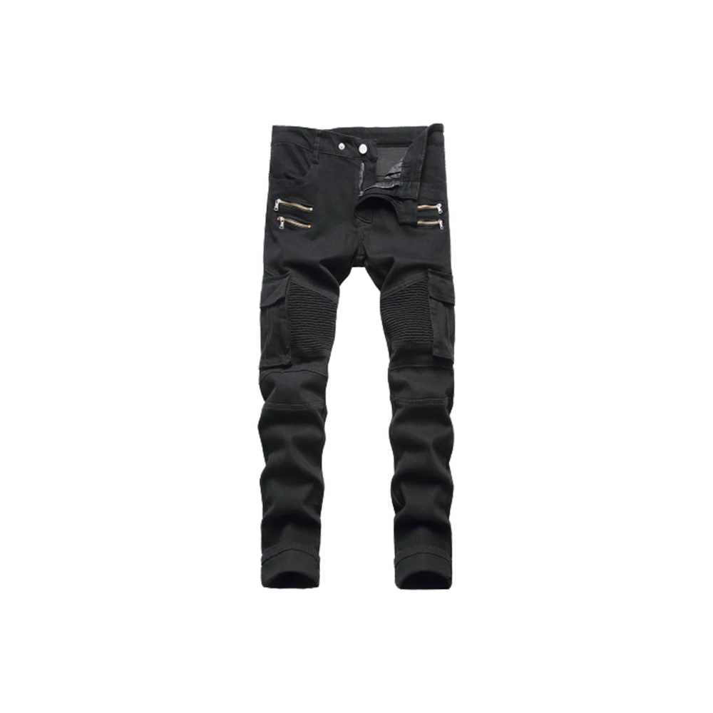 Men's Cargo Biker Multi Pockets Jeans