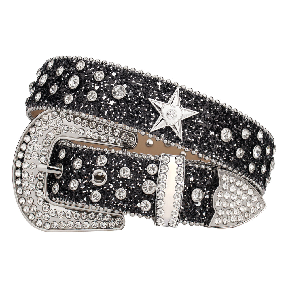 Star Concho Crystal Rhinestone Western Belt