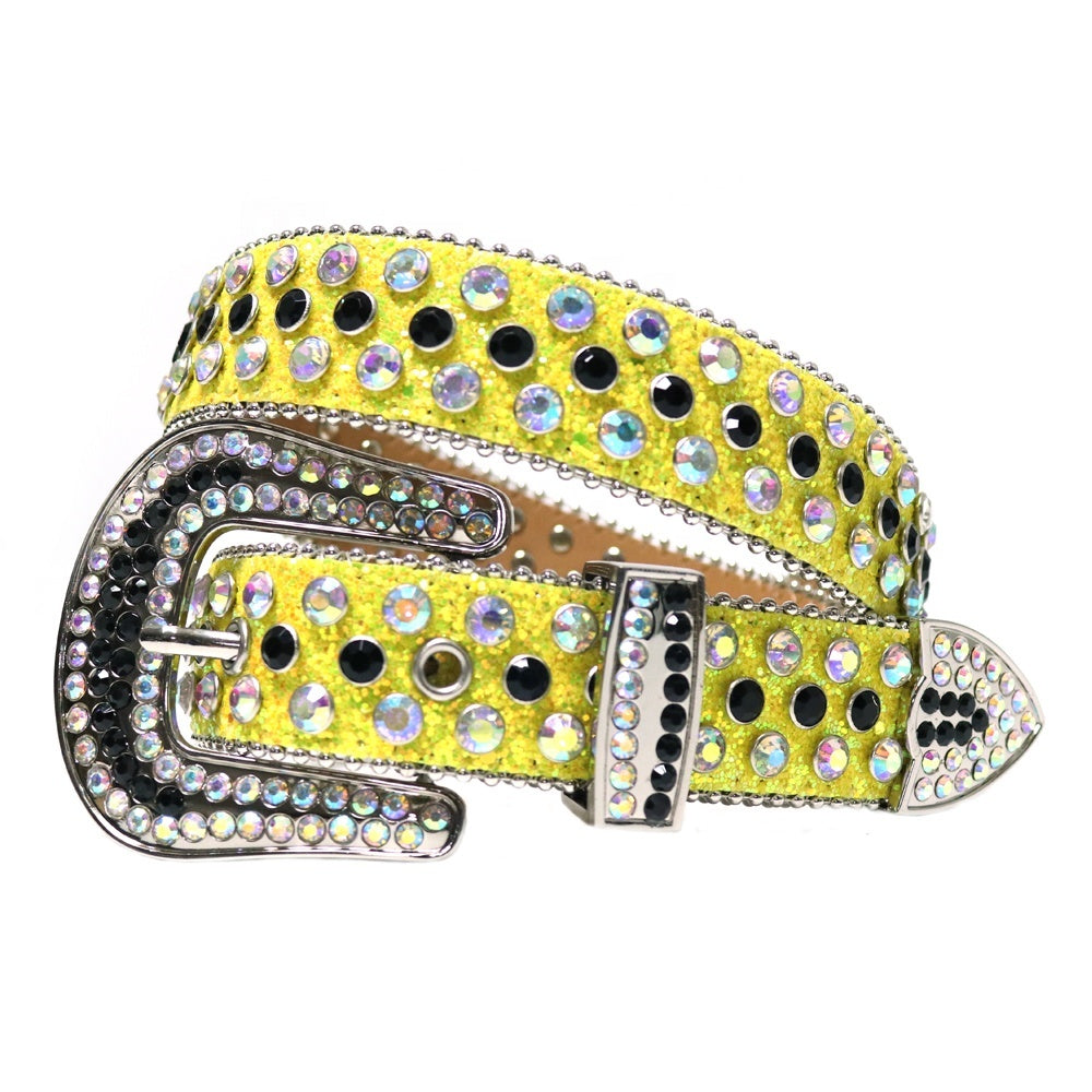 AB Crystal Rhinestone Western Punk Belt