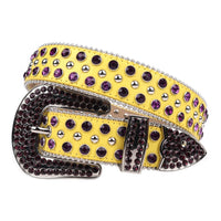 Round Rivet Crystal Rhinestone Western Belt
