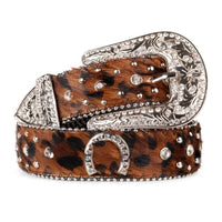 Horseshoe Concho Crystal Rhinestone Western Belt