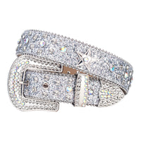 Star Concho Iridescent Crystal Rhinestone Western Belt