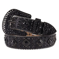 Diamond-Concho Crystal Rhinestone Western Belt