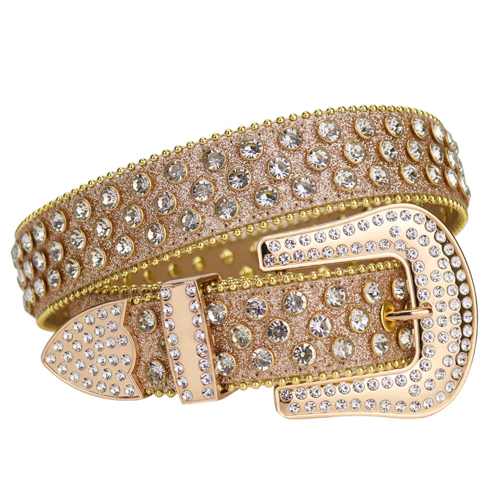 Champagne Crystal Rhinestone Western Belt