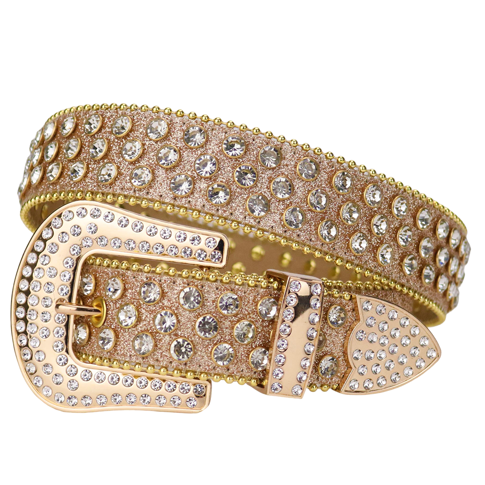 Champagne Crystal Rhinestone Western Belt