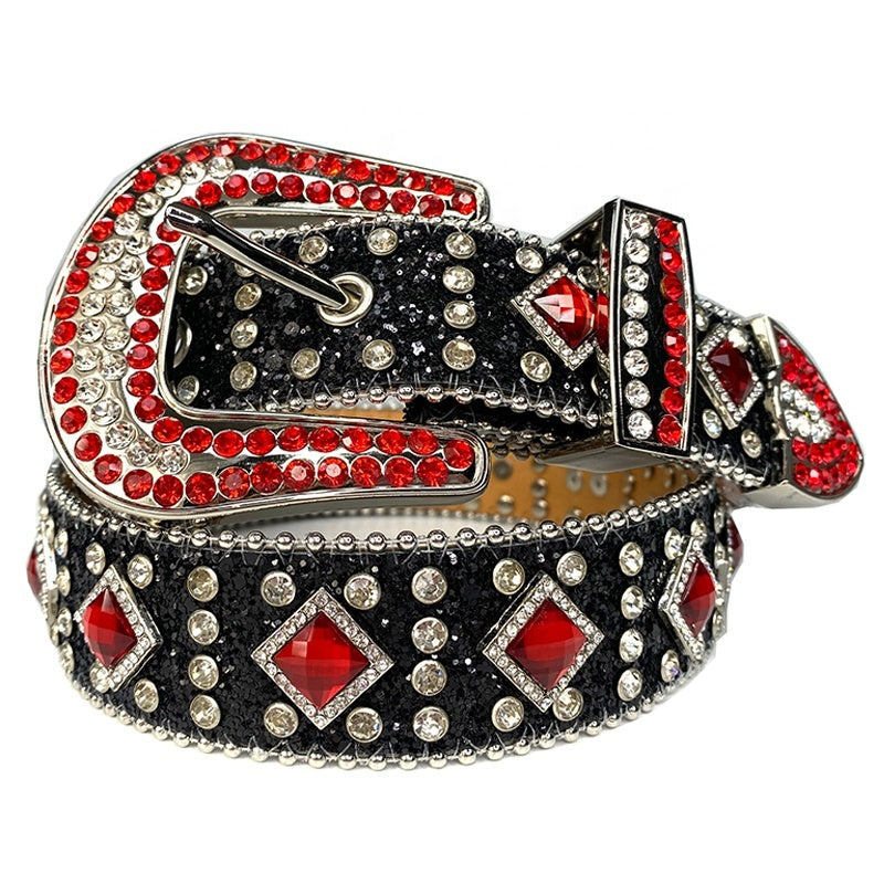 Diamond-Concho Crystal Rhinestone Western Belt