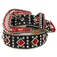 Diamond-Concho Crystal Rhinestone Western Belt