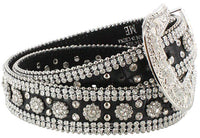 Floral Concho Engraved Silver Western Belt