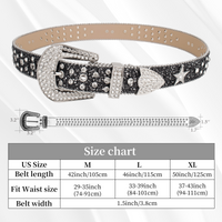Star Concho Crystal Rhinestone Western Belt