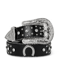 Horseshoe Concho Crystal Rhinestone Western Belt