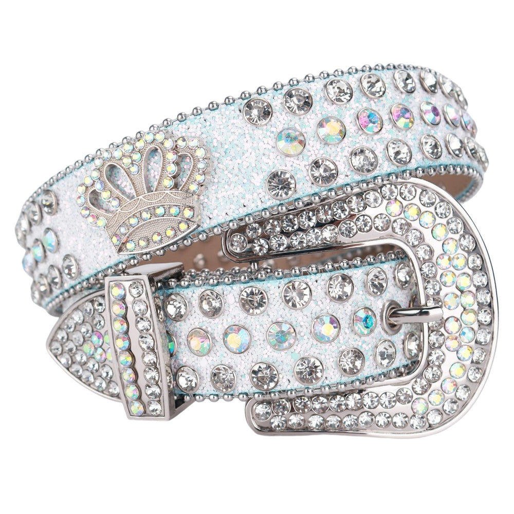 Crown Concho Crystal Rhinestone Bridal Belt