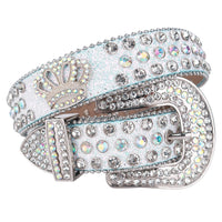 Crown Concho Crystal Rhinestone Bridal Belt