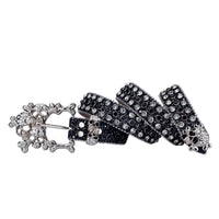 Skull & Crossbones Crystal Rhinestone Western Belt