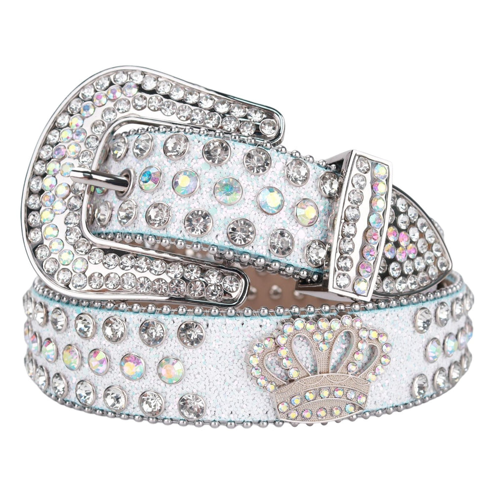 Crown Concho Crystal Rhinestone Bridal Belt