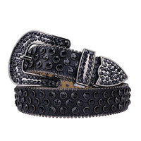 All-Black Crystal Rhinestone Western Belt