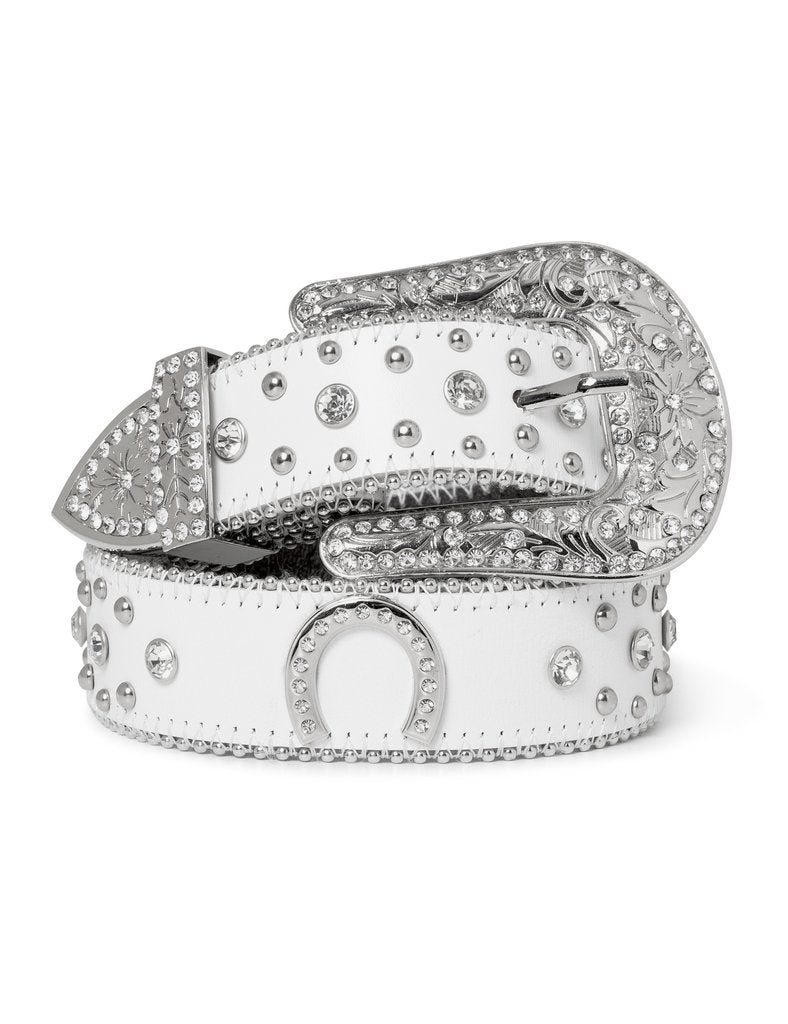Horseshoe Concho Crystal Rhinestone Western Belt