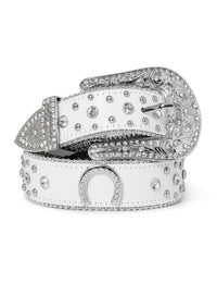 Horseshoe Concho Crystal Rhinestone Western Belt