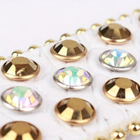 White & Gold Crystal Rhinestone Western Belt