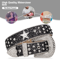 Star Concho Crystal Rhinestone Western Belt