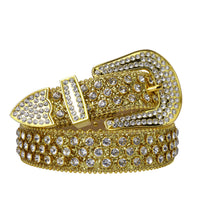Tone-Matched Crystal Rhinestone Western Belt with Sparkle Buckle