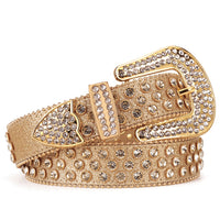 Champagne Crystal Rhinestone Western Belt