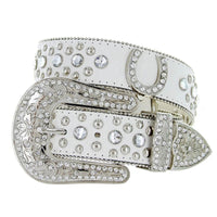 Horseshoe Concho Crystal Rhinestone Western Belt