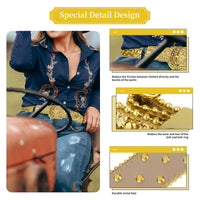 Gold Heart Crystal Rhinestone Western Belt