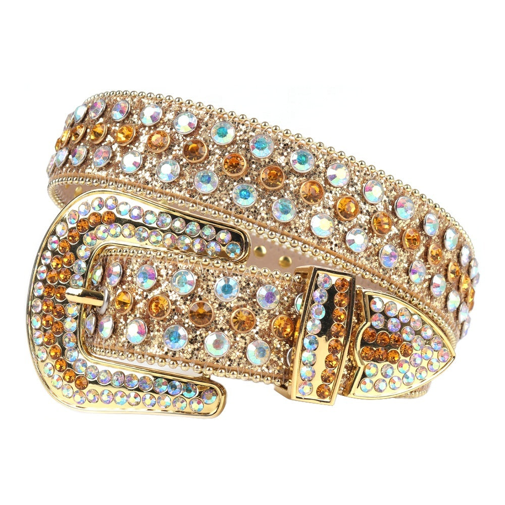 AB Crystal Rhinestone Western Punk Belt