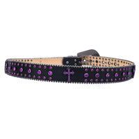 Purple Cross Crystal Rhinestone Western Belt