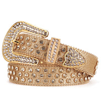 Champagne Crystal Rhinestone Western Belt
