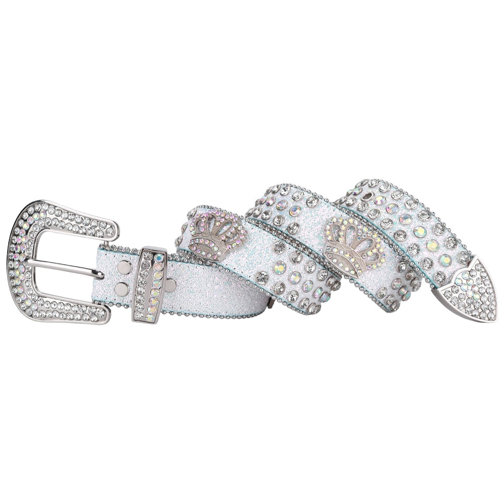 Crown Concho Crystal Rhinestone Bridal Belt