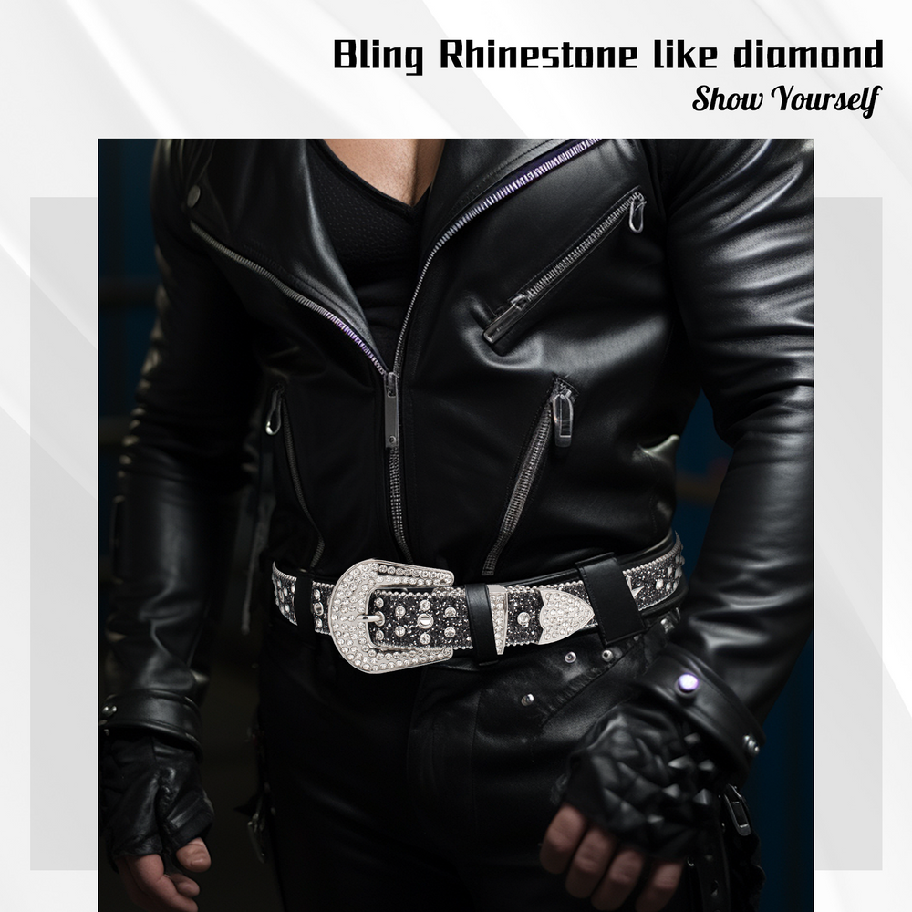 Star Concho Crystal Rhinestone Western Belt