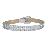 Grommet Silver Crystal Rhinestone Western Belt