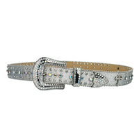 Silver Cross Crystal Rhinestone Western Belt