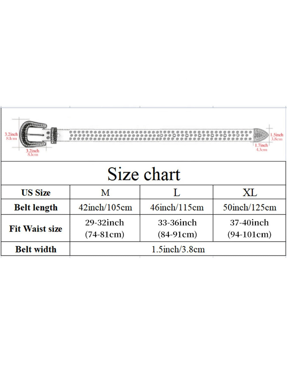 White & Gold Crystal Rhinestone Western Belt