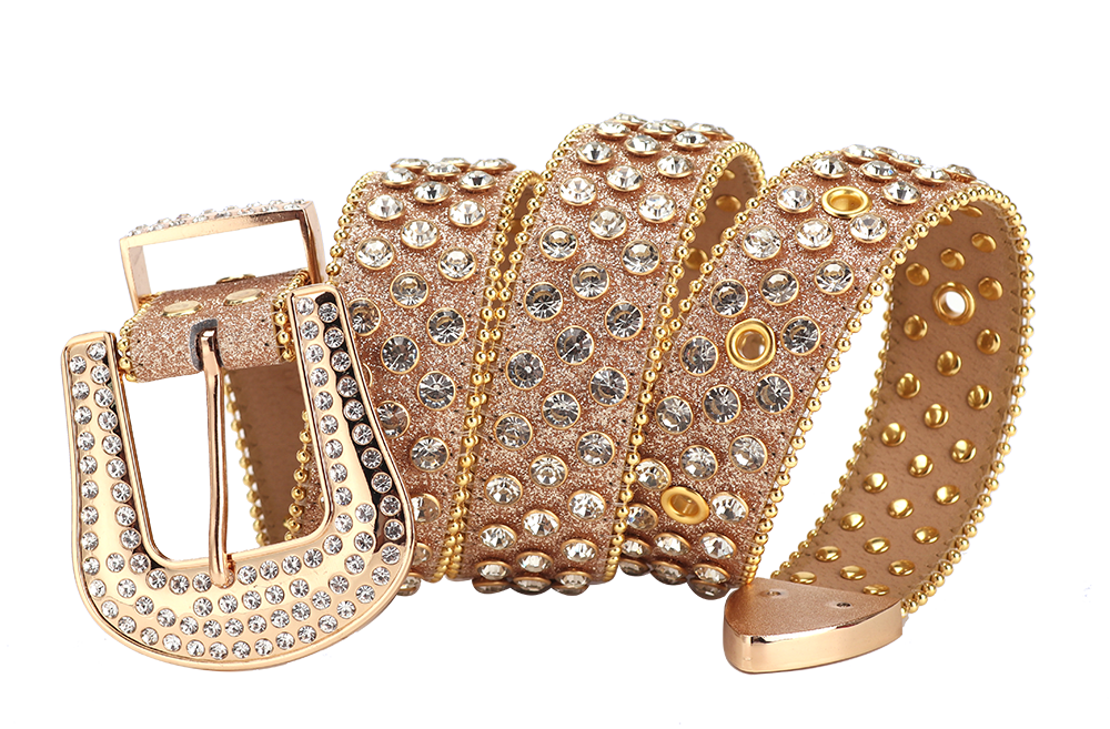 Champagne Crystal Rhinestone Western Belt