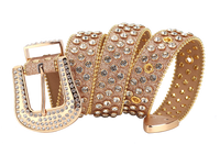Champagne Crystal Rhinestone Western Belt